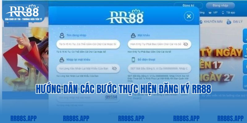 Hướng dẫn quy trình đăng ký RR88 đơn giản nhất